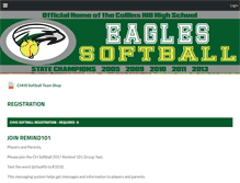 Tablet Screenshot of chhssoftball.com